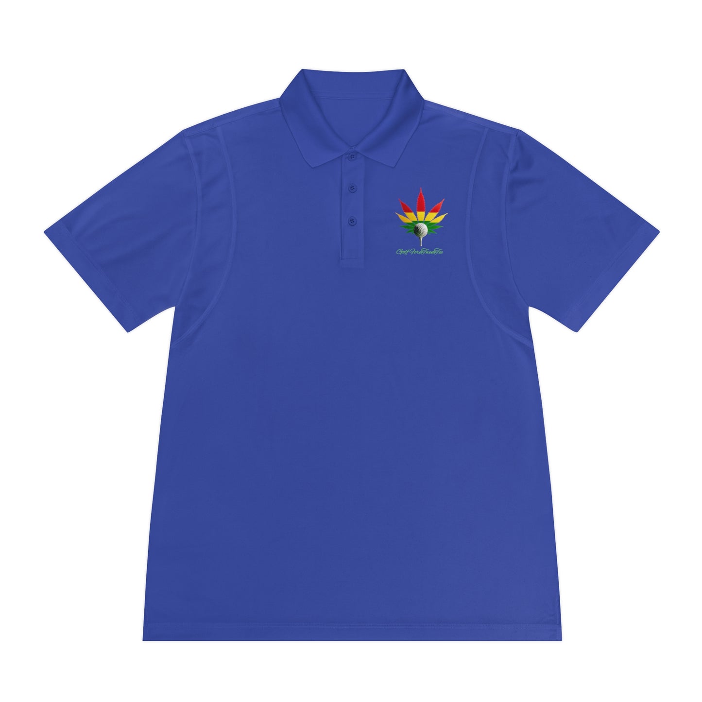 Rasta Leaf Men's Sport Polo Shirt - Golf ForeTwenTee