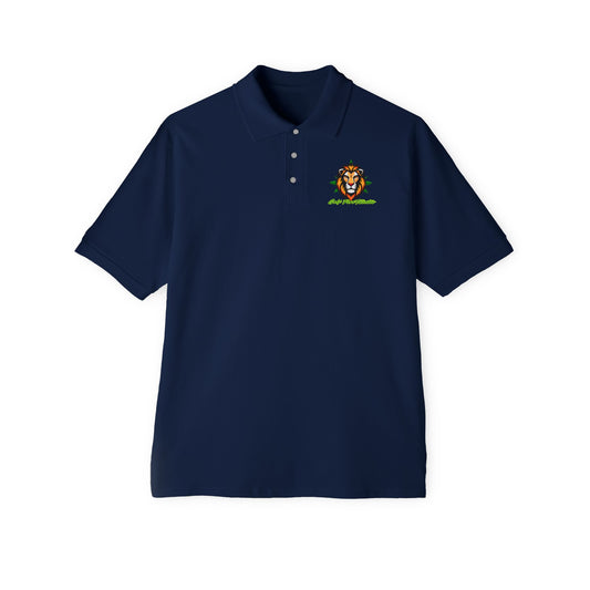 Rasta Lion Polo- Men Polo- Golf ForeTwenTee