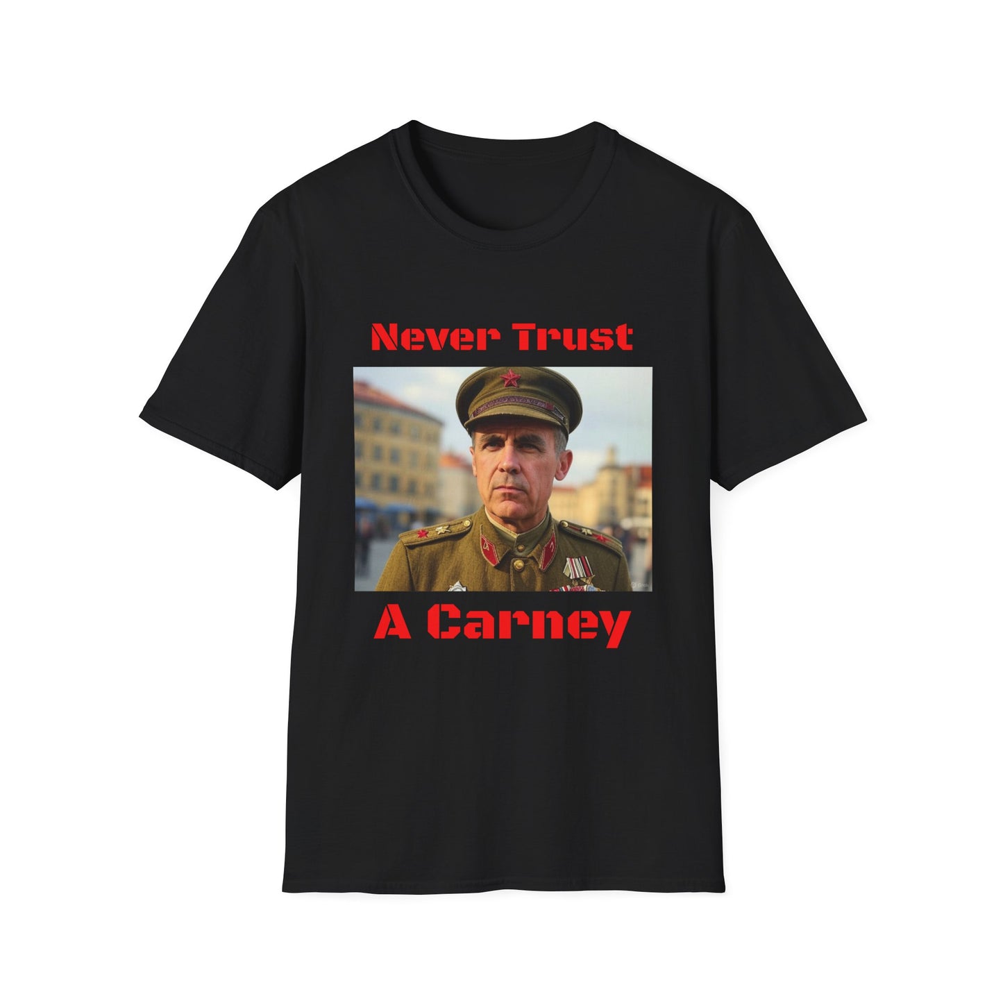 Never Trust A Carney with Save Canada Design-Unisex Softstyle T-Shirt -