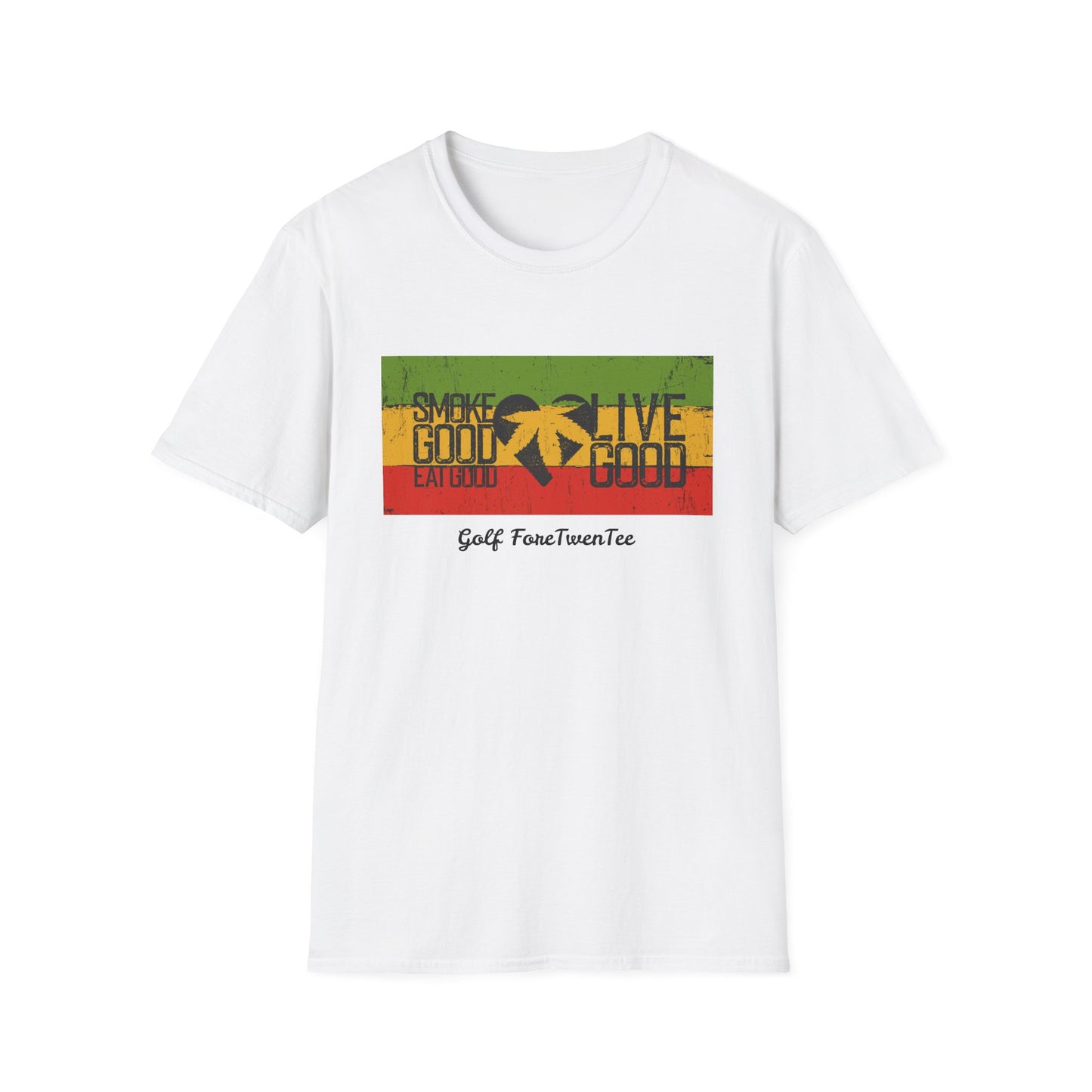 Rasta Lion Golf T-Shirt - Smoke Good, Live Good