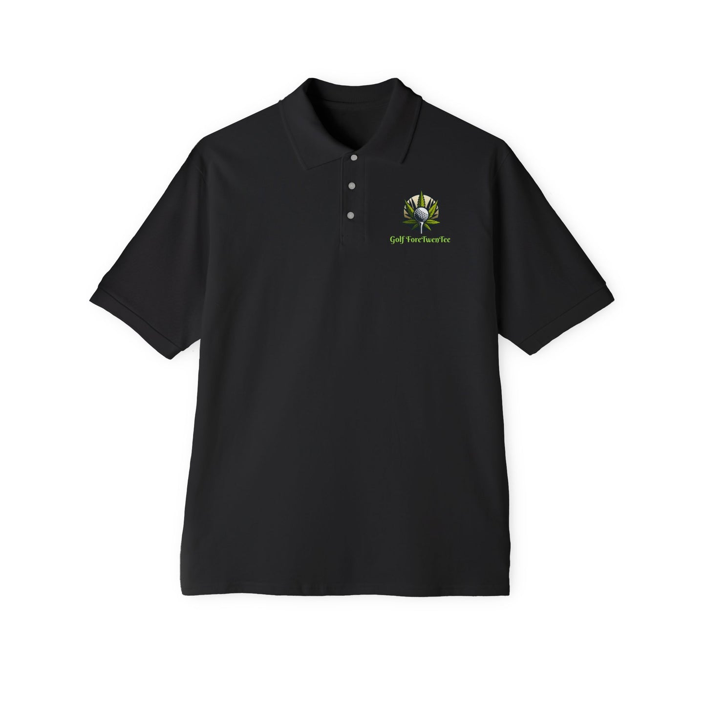 Leafy Polo- Mens Polo- Golf ForeTwenTee