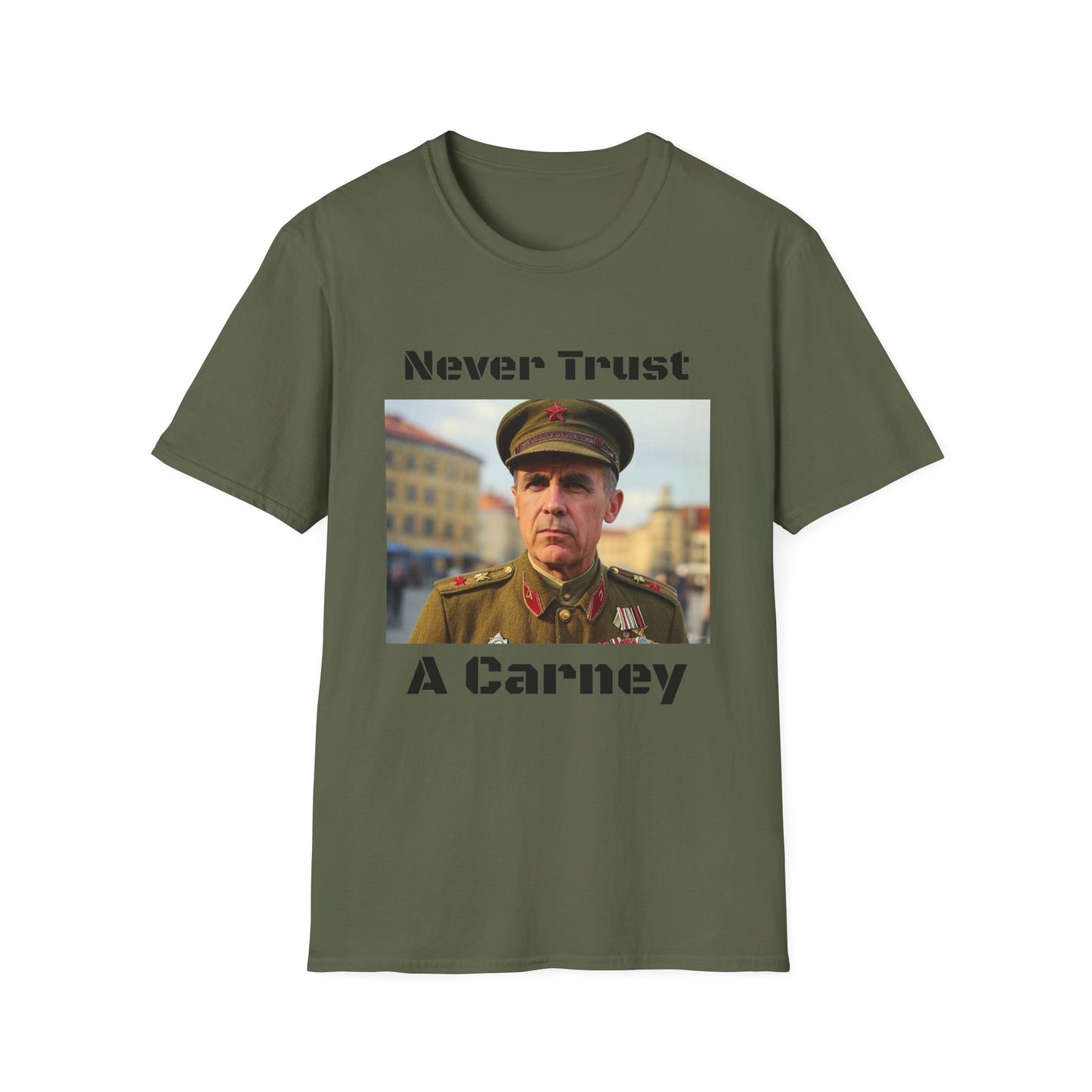 Never Trust A Carney with Save Canada Design-Unisex Softstyle T-Shirt -