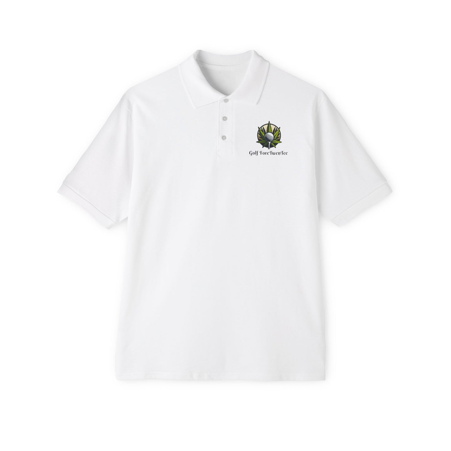 Leafy Polo- Mens Polo- Golf ForeTwenTee