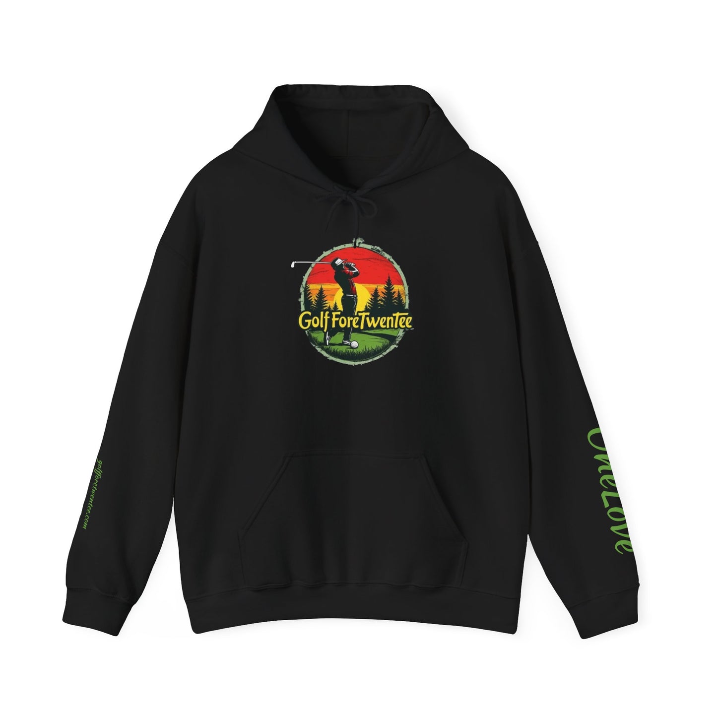 Classic Logo- Golf ForeTwenTee Unisex Heavy Blend™ Hooded Sweatshirt - Play High Design