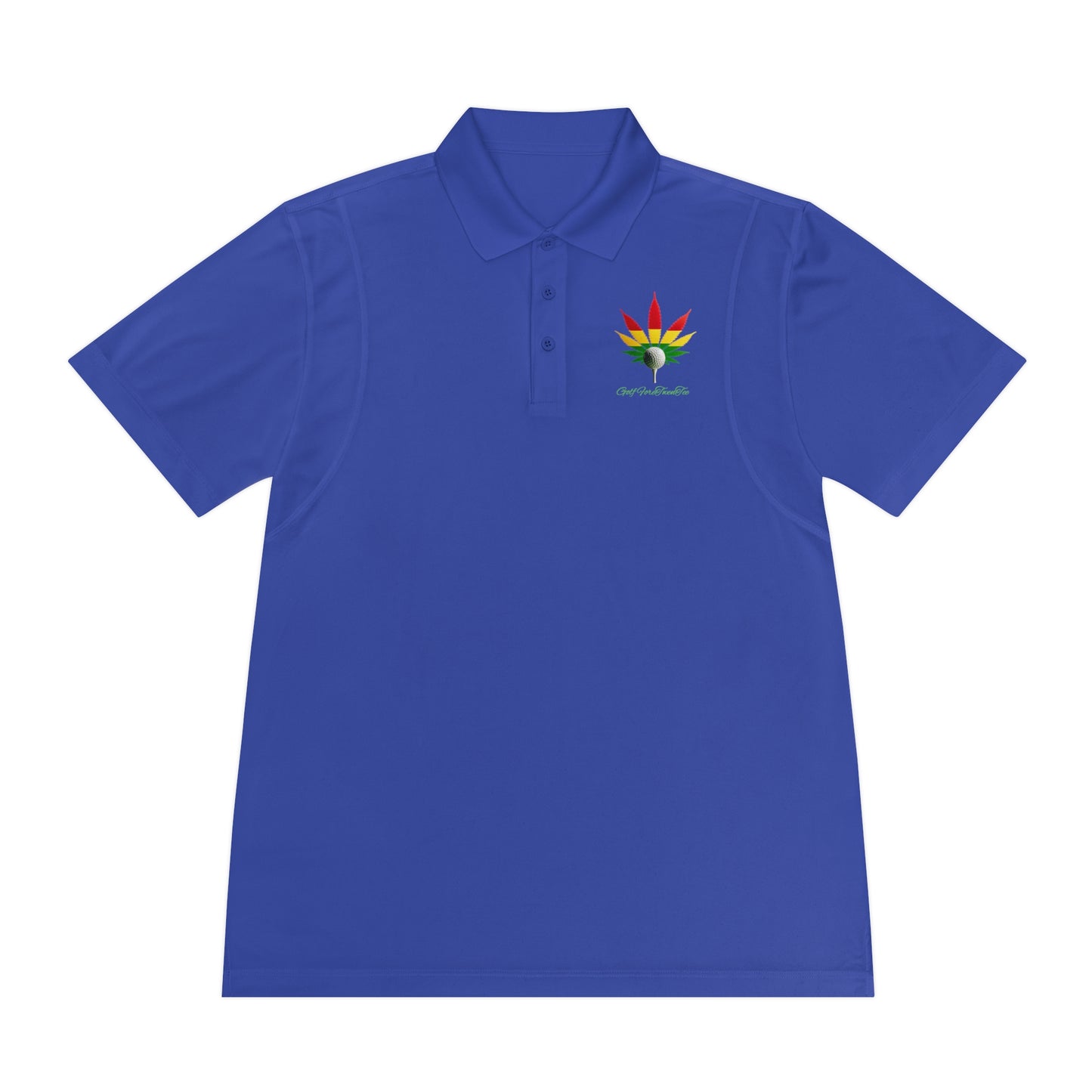 Rasta Leaf Men's Sport Polo Shirt - Golf ForeTwenTee