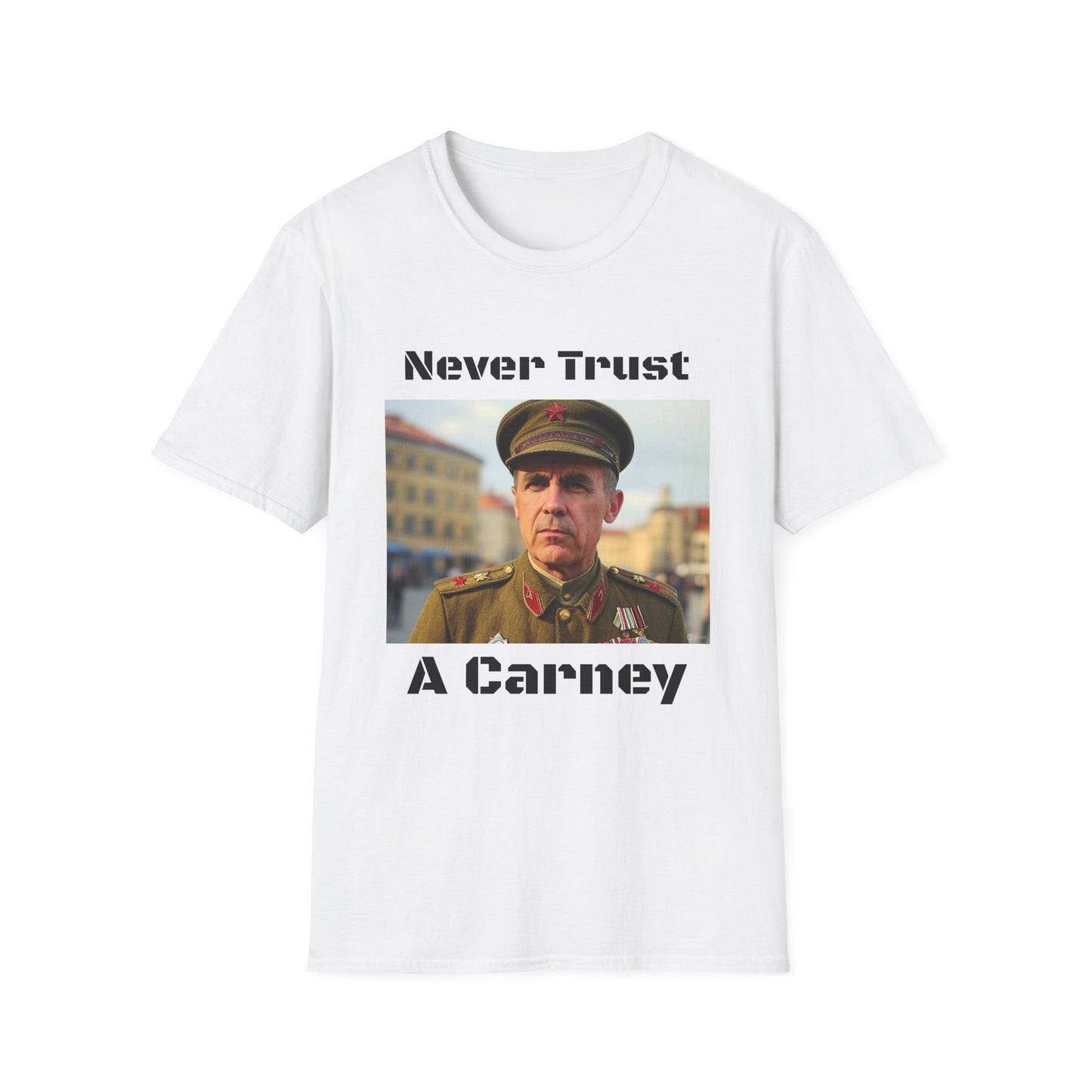 Never Trust A Carney with Save Canada Design-Unisex Softstyle T-Shirt -