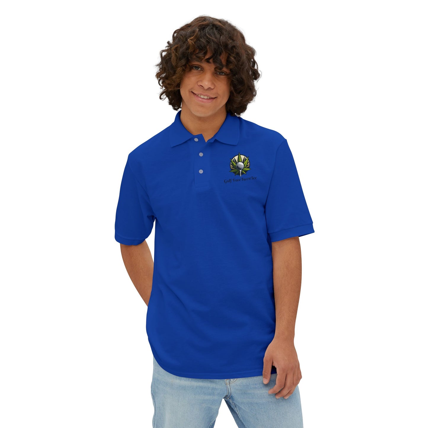 Leafy Polo- Mens Polo- Golf ForeTwenTee