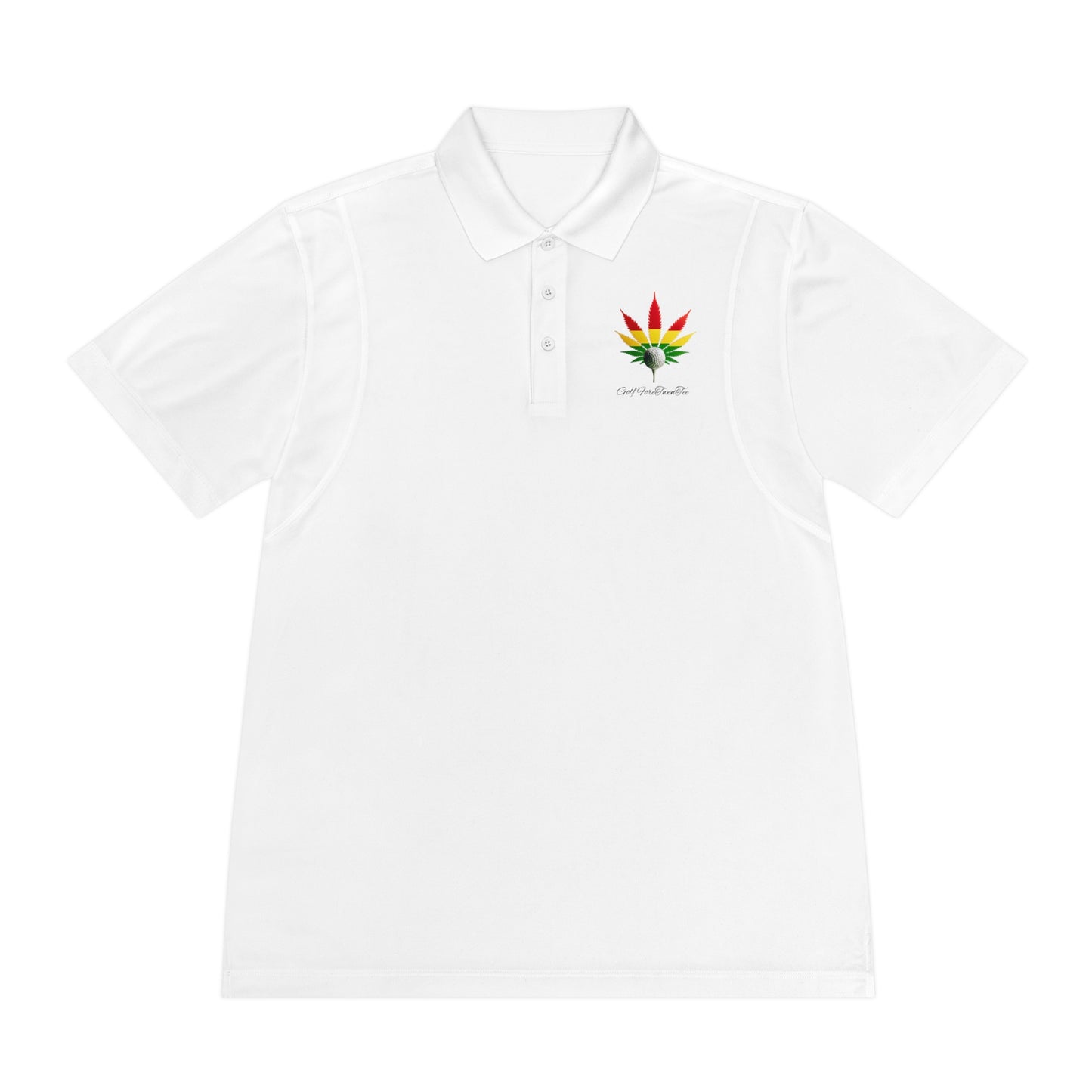 Rasta Leaf Men's Sport Polo Shirt - Golf ForeTwenTee