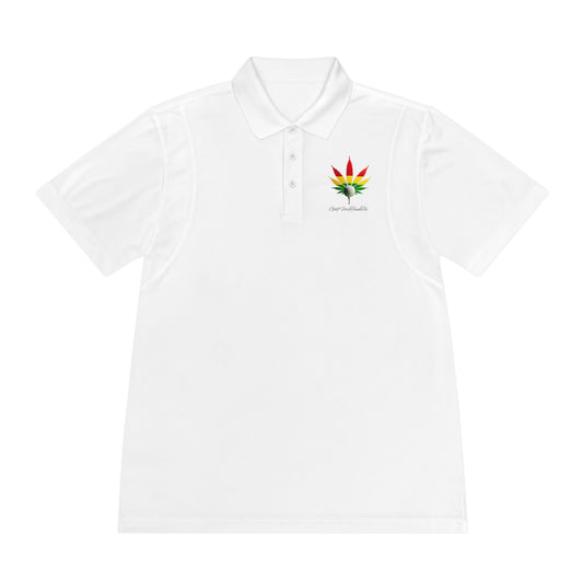 Rasta Leaf Men's Sport Polo Shirt - Golf ForeTwenTee