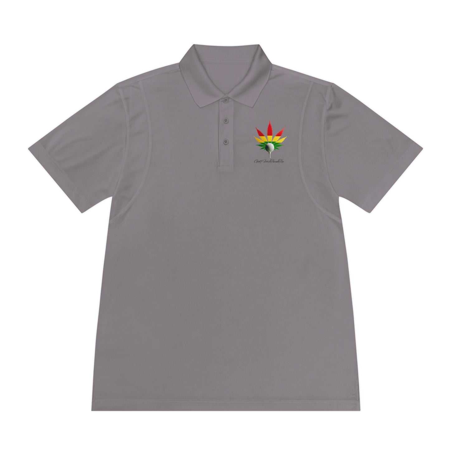 Rasta Leaf Men's Sport Polo Shirt - Golf ForeTwenTee